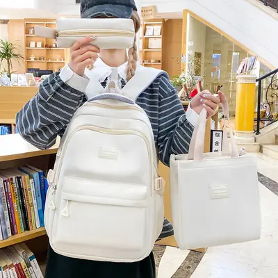 Large-Capacity Lightweight Korean Style Middle School Backpack - 5