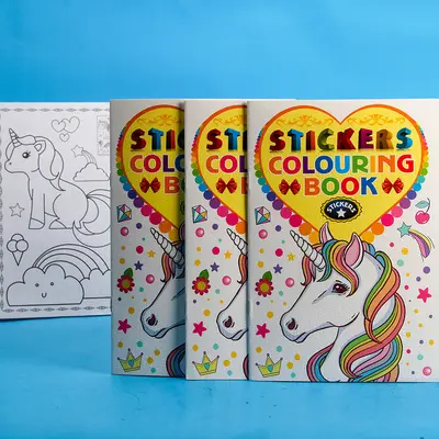 A5 3D-Kinder-Malbuch mit Einhorn-Motiv - 5