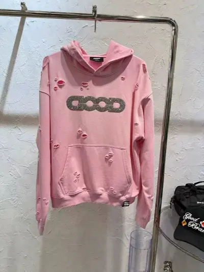 GOOD BRAND Heavyweight Cotton Long-Sleeve T-Shirt, Sweatshirt and Jacket, American Distres