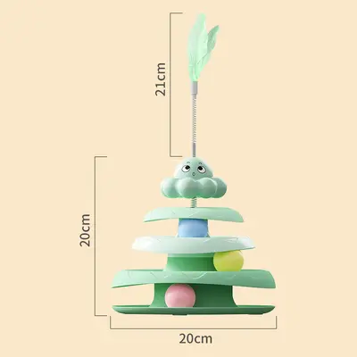Octopus Feather Cat Wand Toy, Boredom Relief Cat Toy - 5