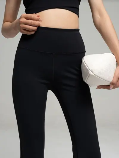 Women's Nude-Feel Yoga Pants, Butt-Lifting, High-Waisted, Wide-Leg