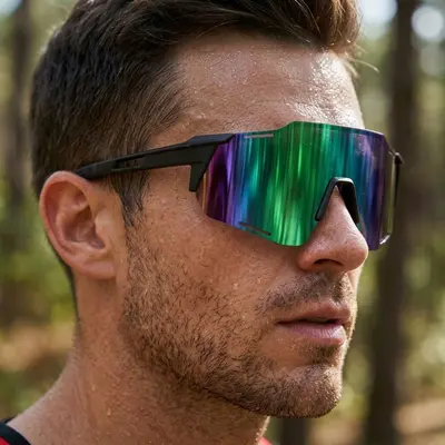 Day and night color-changing cycling glasses, myopia sunglasses, night vision glasses, fashionable windproof and sandproof sports sunglasses for night riding