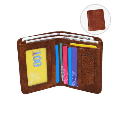 Men's Retro PU Short Wallet with Card Slots and Coin Pocket - 10