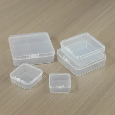 Kare pp plastik şeffaf kutu dijital bileşen kutusu kulaklık dikdörtgen kulak tıkacı kutusu küçük ürün ambalaj kutusu - 5