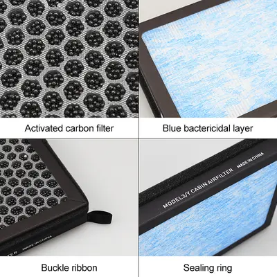 Tesla Model 3 and Y Compatible HEPA Activated Carbon Cabin Filter - 5