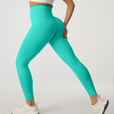 Pfirsich-Po Yoga-Leggings, hohe Taille, schnelltrocknend, Damen - 11