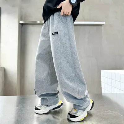Boys' Straight-Leg Casual Pants, Spring and Autumn, Medium to Big Kids