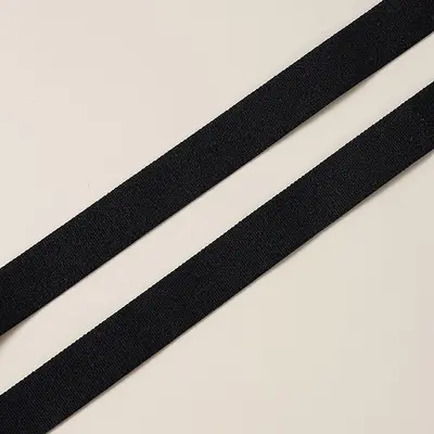 Naylon Çift Yüzlü Elastik Şerit 1 cm, Siyah ve Beyaz, İç Giyim Aksesuarı - 12