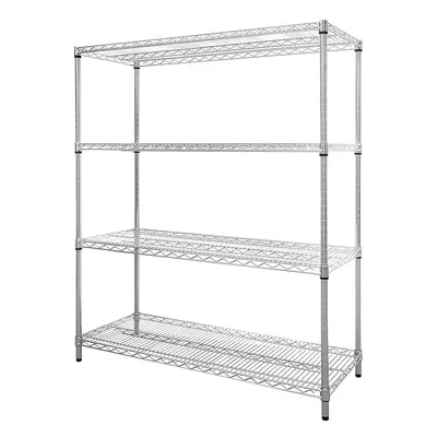 Heavy-Duty Stainless Steel Movable Storage Shelf, Chrome-Plated, NSF
