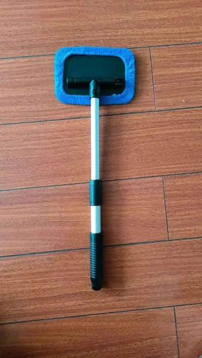 Car windshield cleaning brush, deicer window brush, microfiber car wash window scraper, telescopic rod set - 13