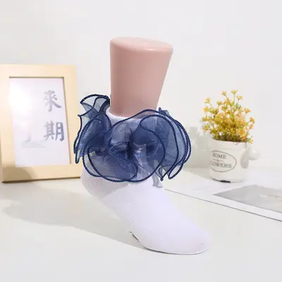 Children's Fluffy Lace Princess Dance Socks for Girls, Colorful