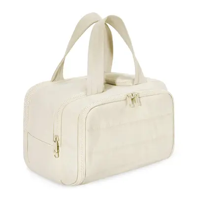 Large-capacity portable cosmetic bag with wide opening - 10