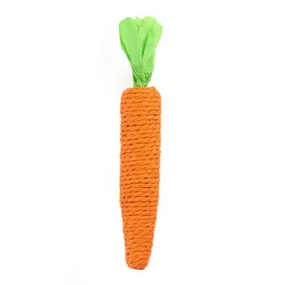 Carrot Cat Toy with Paper Rope, Teaser Wand for Teeth and Claw Grinding - 7