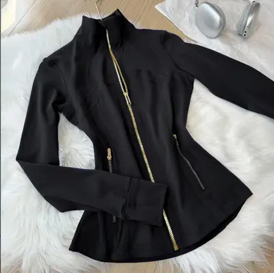瑜伽服上衣健身服女修身外套紧身骑行服女款运动套装防晒衣服收腰 - 13