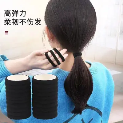 4cm Black High-Elastic Seamless Hair Band