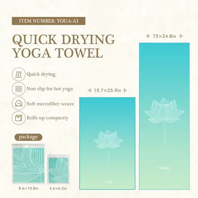Yoga Matı Havlusu 68x183cm Kaymaz - 6