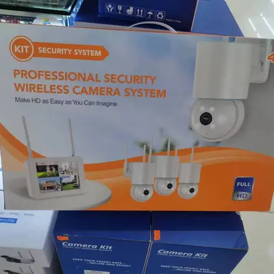 Mağaza ve ev wifi kamera kablosuz ağ izleme seti için ekranlı sınır ötesi 4 yönlü 2mp kit