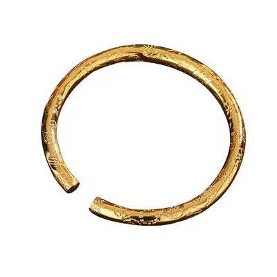 Antique Design Gold-Plated Open Bracelet, 999 Gold Filled