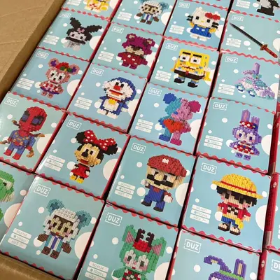 Cartoon Micro Particle Building Blocks with Figurine - 1