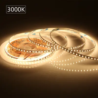 LED-Streifenlicht selbstklebend 24V hohe Helligkeit Niedrigvoltage Umgebung Vollspektrum 120 LEDs 8mm 2835 linearer Lichtstreifen Großhandel - 7