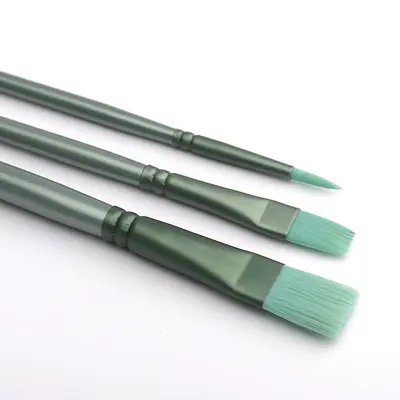 Aquarell-Pinsel-Set mit Spitz-, Rund- und Flachpinsel, Nylonhaare - 4