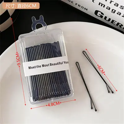 Elegant side clip new black hair clip, fringe clip, hair styling fixed hair clip, hair clip hair accessories, 40 pieces - 7