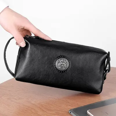 Men's Handbag, Soft Leather, Large Capacity, Business Casual - 9