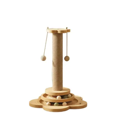 Turntable Sisal Rope Cat Scratcher with Treat Dispenser - 6