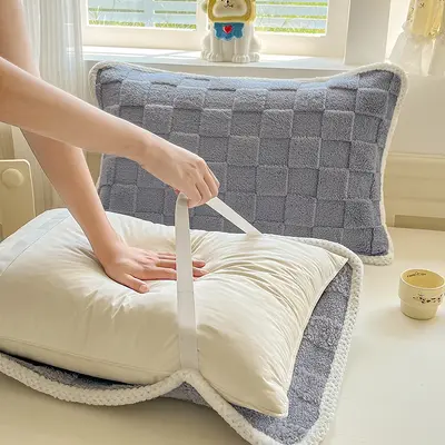 Pillow Towel Pair with Adjustable Straps, Oil-Resistant