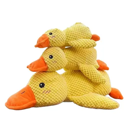 Squeaky Chew-Resistant Duck Dog Toy for Small to Medium Dogs - 6