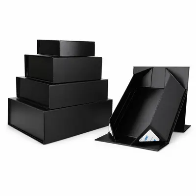 Geschenkbox, faltbar, Magnetverschluss, Buchform, Schmuckschatulle - 5