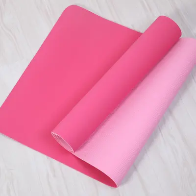 TPE Double-Layer Yoga Mat, 8mm Thick, 61/80cm with Alignment Lines - 11