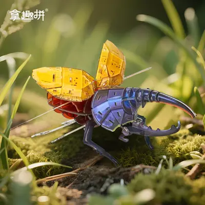 Acrylic 3D Insect Puzzle Model with Building Blocks