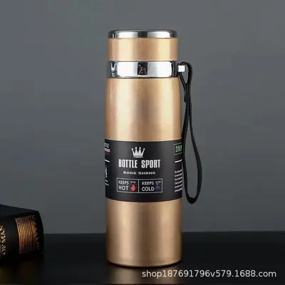 304 Paslanmaz Çelik Termos Bardak, 500 ml Büyük Hacim, Askılı Seyahat - 9