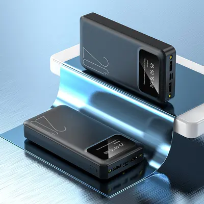 Cross-border high-capacity mobile phone power bank portable 20000 mAh wholesale open gift custom logo printed mobile power supply