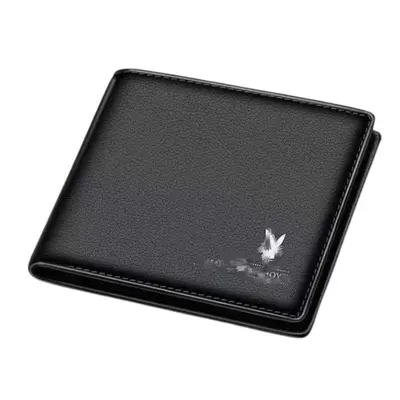 Men's Short Leather Wallet with Integrated Card Holder, Large Capacity - 7