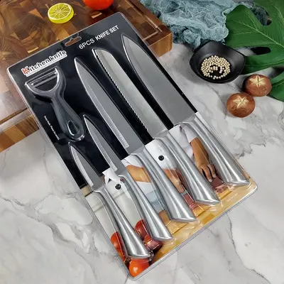 马蹄空心柄不锈钢刀具6件套装厨房多用刀面包刀家用水果万用刀瓜 - 7