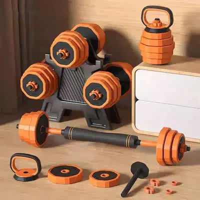 Eco-friendly dumbbell and barbell set for men's home fitness