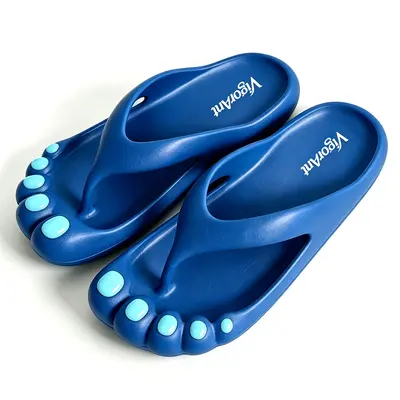 EVA Beach Slippers, Anti-Collision Toe, Quick-Dry Breathable, Five-Toe Design - 7