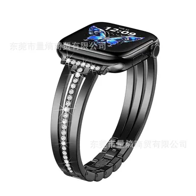 Apple Watch Tam Boy iWatch 1-11/SE/Ultra ile Uyumlu Ultra İnce Kordon, Metal Şık Bileklik