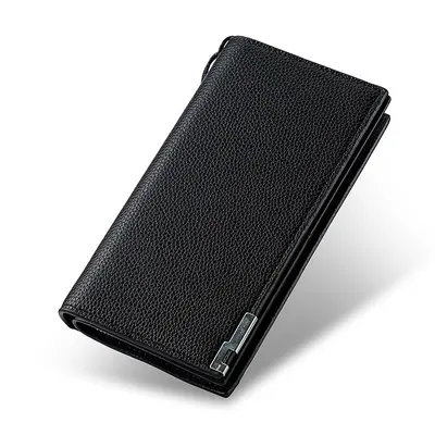 Men's Long Wallet with Zipper and Multiple Card Slots, Multifunctional - 5