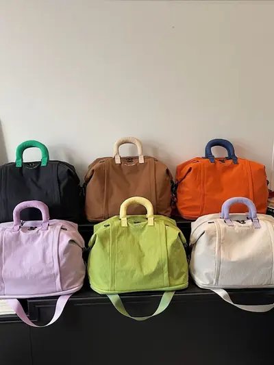 Large Capacity Lightweight Portable Travel Bag Handbag Shoulder Bag Yoga Fitness Bag Expandable Storage Luggage Bag