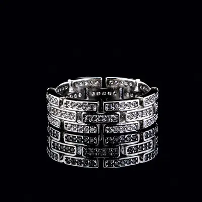 Zircon Open Ring for Women, Bright and Elegant