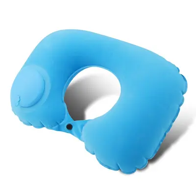 Inflatable neck pillow, U-shaped, for travel - 12