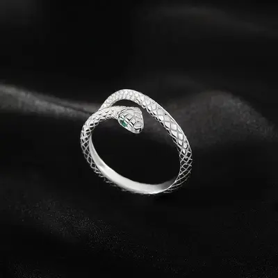 Silver 999 snake ring for women