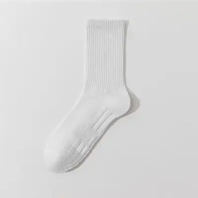 Çorap erkek yaz ince orta buzağı çorapları deodorant ter emici örgü havlu alt spor pamuklu çorap basketbol çorapları beyaz çoraplar - 12