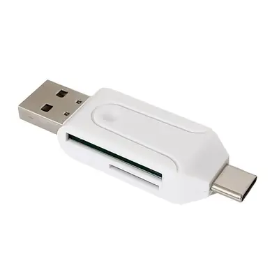 USB Çift Başlı Type-C Kart Okuyucu OTG Çok Fonksiyonlu Dörtlü Kart Okuyucu SD Kart Kamera TF Hafıza Kart Okuyucu - 6