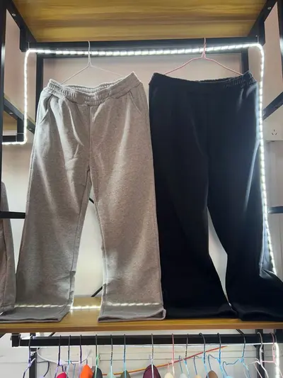 Men's Loose Straight-Leg Sweatpants with Drawstring Waist - 10