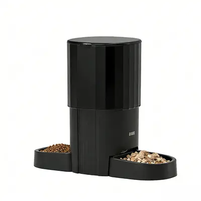 7L Automatic Timed Pet Feeder for Cat and Dog Food, Dual Outlet, WiFi Remote Control