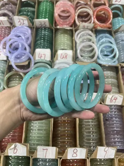 Fabrika doğrudan satış 10m emperyal yeşim bileklik 60 halka yeni Çin tarzı yeşim bileklik antik tarz Hanfu aksesuarı el takısı canlı tedarik - 11